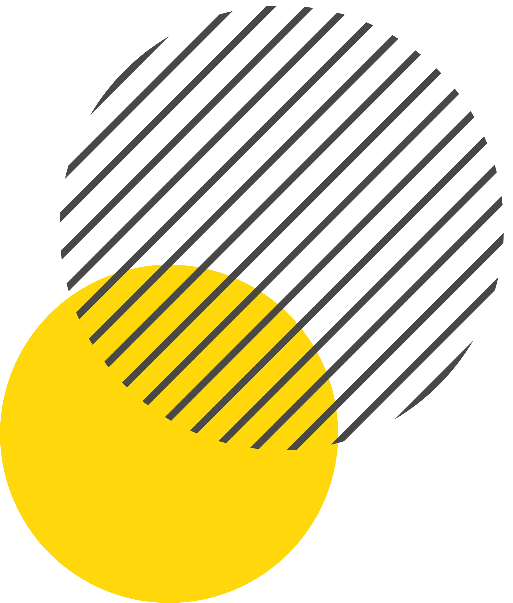 Element dekoracyjny, żółta kropka i szare paski